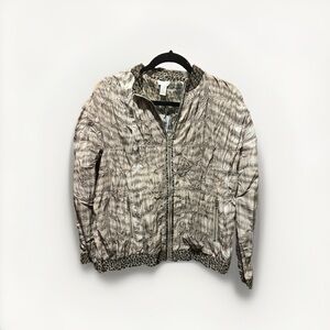 Chicos Women’s Animal Print Reversible Jacket Size 12‎